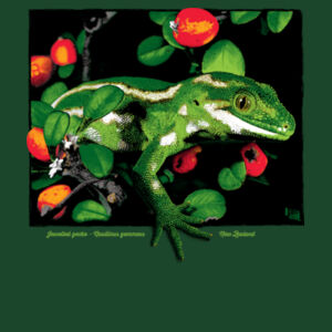 Jewelled gecko Banks Peninsula - Womens Maple Tee Design