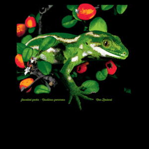 Jewelled gecko Banks Peninsula - Kids Longsleeve Tee Design