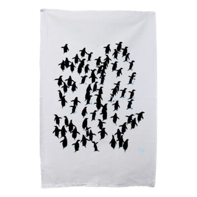 Adelie penguins, Antarctica… running away. Thumbnail