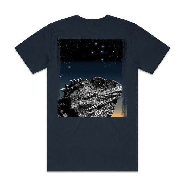 Tuatara Under The Stars - Mens Block T shirt Thumbnail
