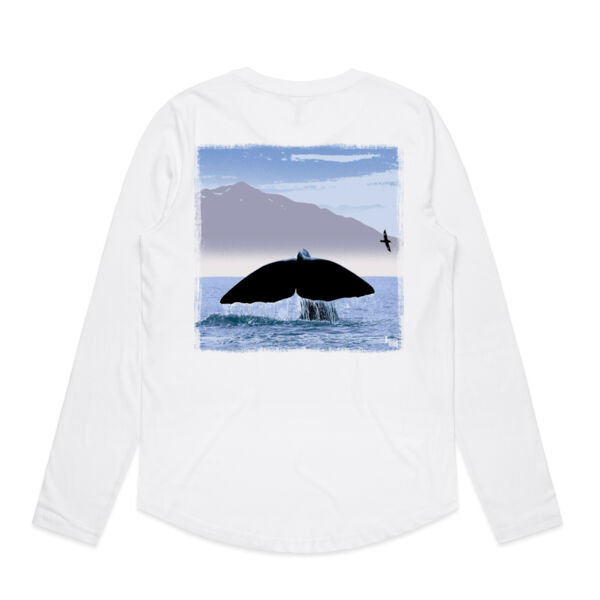 Whale tail Kaikoura - Womens Curve Longsleeve Tee Thumbnail
