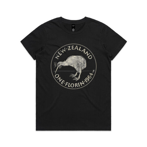 Kiwi florin coin - Womens Maple Tee Thumbnail