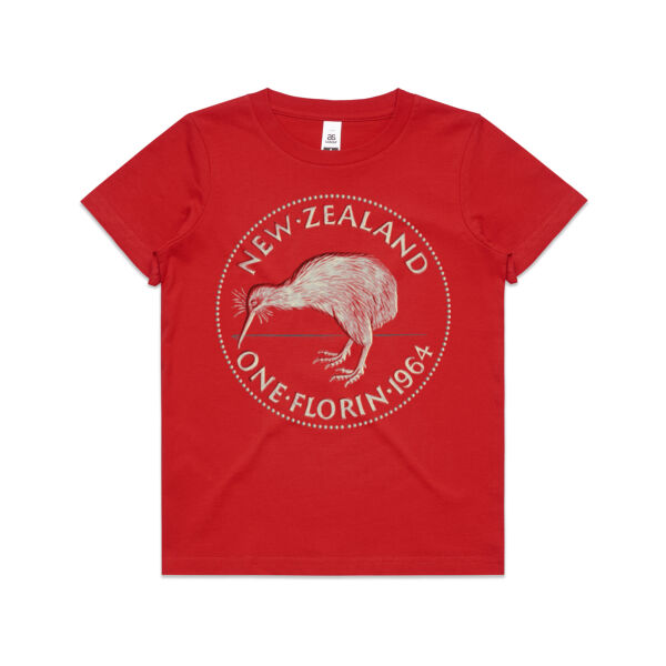 Kiwi florin coin - Kids Youth T shirt Thumbnail